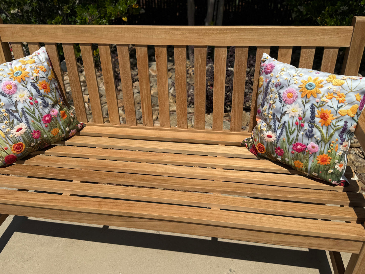 5ft Solid Teak Outdoor Garden Bench | Classic Slatted Park Bench