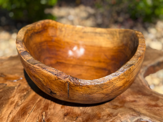 Rustic Teak Wood Bowl
